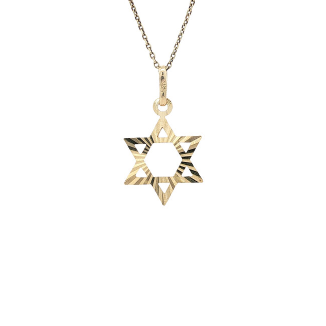 Gold pendant Star of David 14 karat