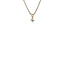 Gold solitaire pendant with zirconia 14 karat