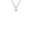 Gold solitaire pendant with zirconia 14 karat