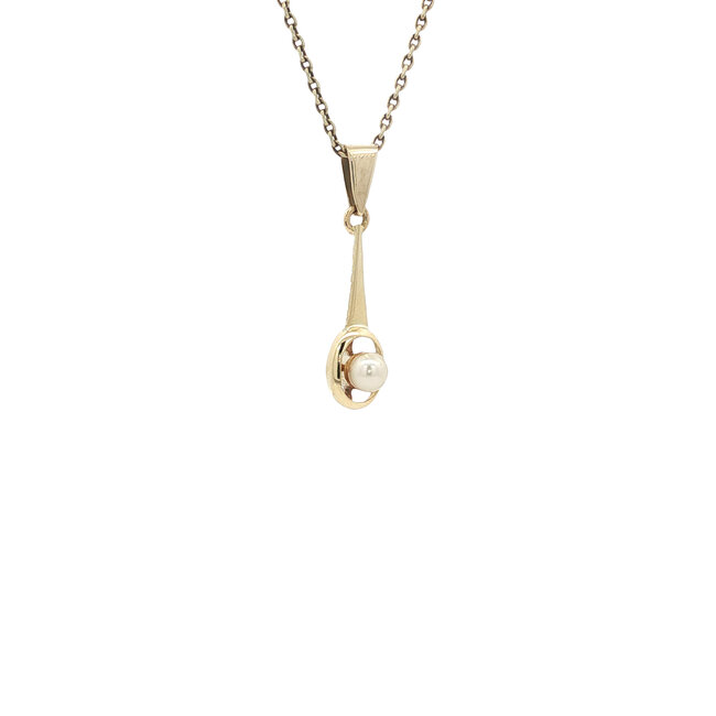 Golden pendant with pearl 14