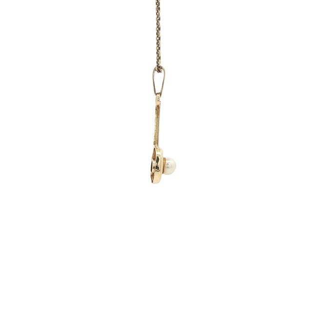 Gouden hanger met parel 14