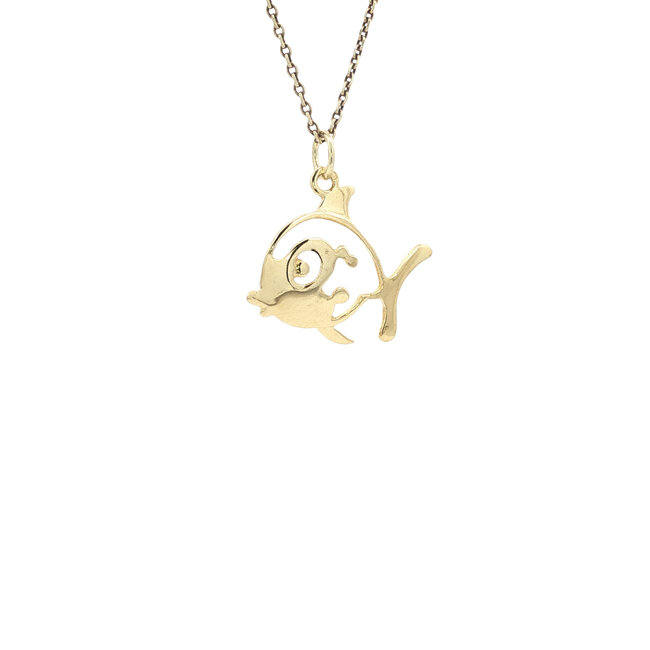 14 karat gold fish pendant