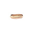 Tricolour gouden trinity  ring 18 karaat