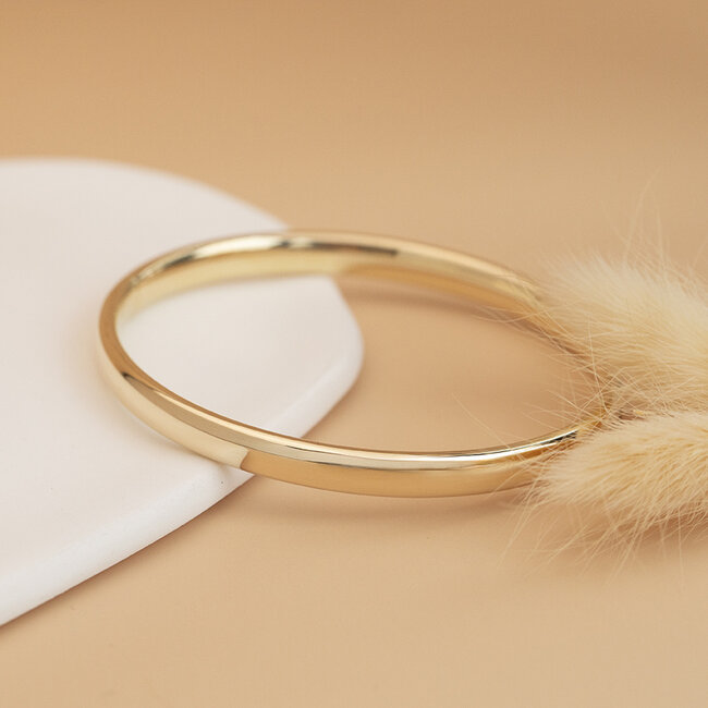 Goldenes glattes Armband 14 Karat