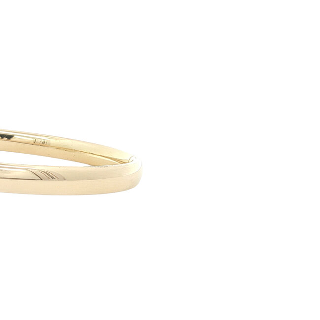 Gouden gladde bangle 14 karaat