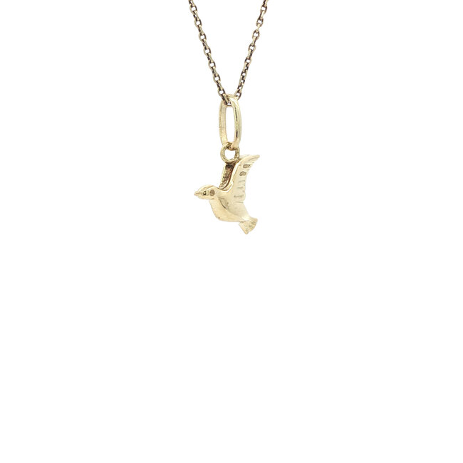 Gold dove pendant 14 karat