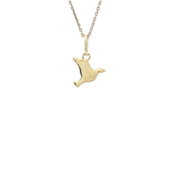 Gold dove pendant 14 karat