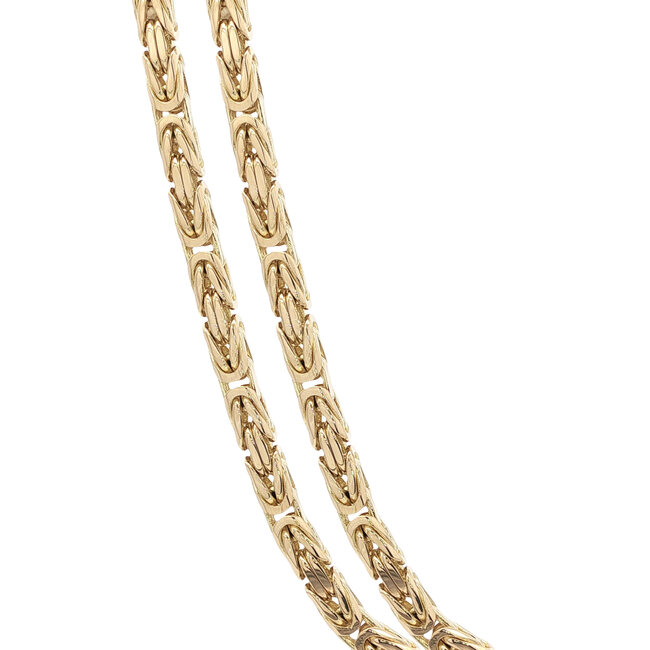 Gouden konings collier 60.5 cm 14 karaat