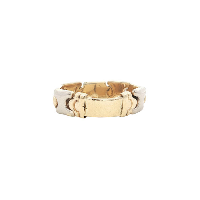 Bicolour gold ring 14 karat