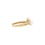 Gold ring with zirconia and pearl 18 karat
