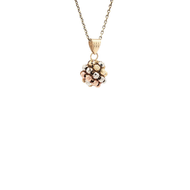 Tricolour gold pendant 18 karat