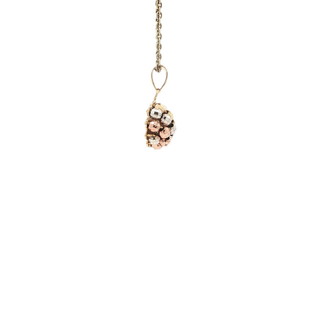 Tricolour gold pendant 18 karat