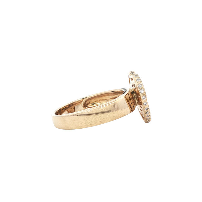Gold heart ring with diamond 14 karat