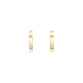 Gold hinged hoop earrings