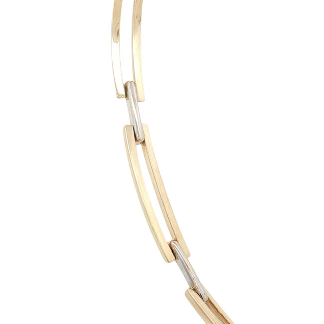 Bicolor goldener Choker 45 cm 14 Karat