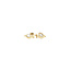 Gold stud earrings with zirconia 14 karat