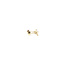 Gold stud earrings with zirconia 14 karat