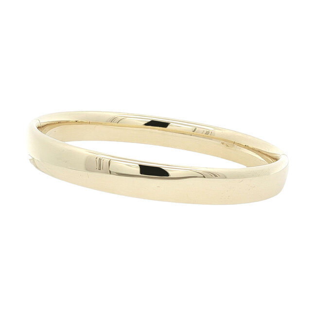 Gouden gladde bangle 14 karaat