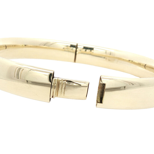 Gouden gladde bangle 14 karaat