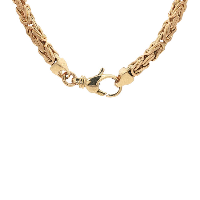 Gouden konings collier 70 cm 18 karaat