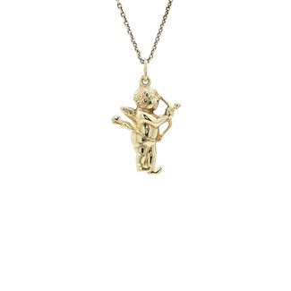 Gold pendant cupid