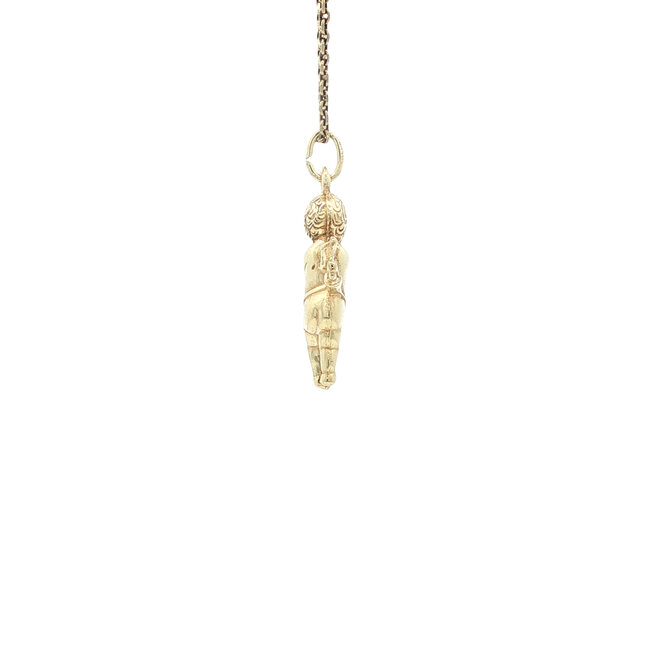 Golden pendant Cupid 14 karat