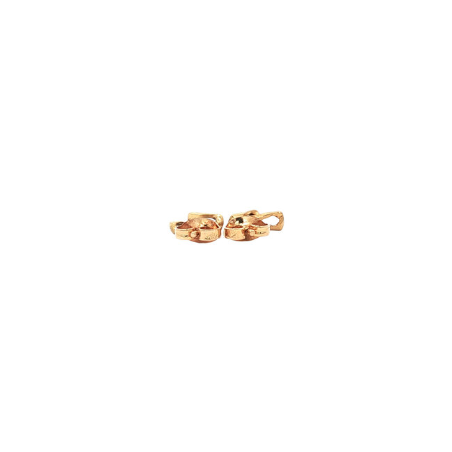 Rose gold stud earrings with pendant 18 karat