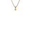 Gold solitaire pendant with zirconia 14 karat