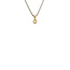 Gold solitaire pendant with zirconia 14 karat