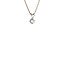 White gold solitaire pendant with zirconia 14 karat