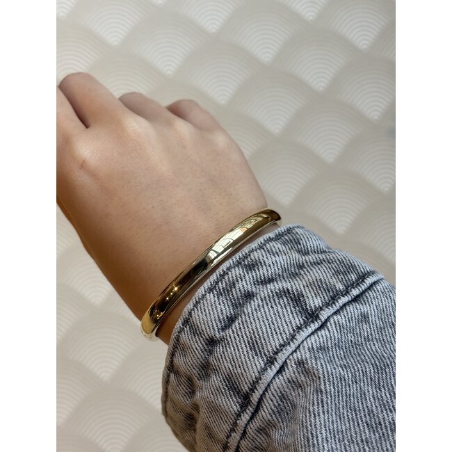 Goldenes glattes Armband 14 Karat