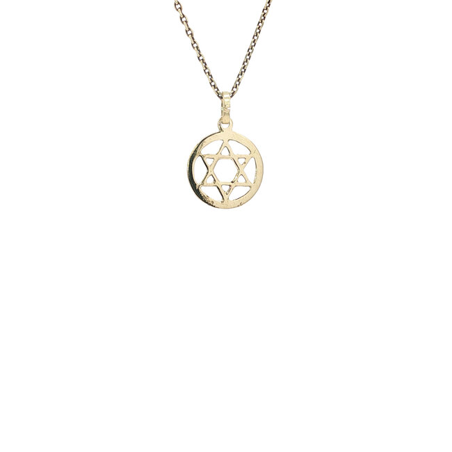 Gold pendant Star of David 14 karat