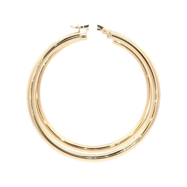 Gold smooth earrings 14 karat