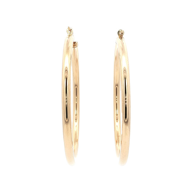 Goldene glatte Ohrringe 14 Karat