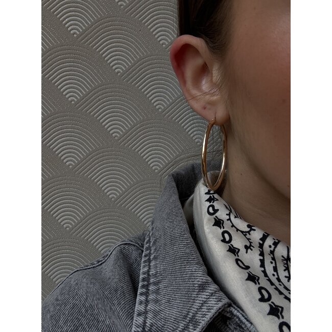 Gold smooth earrings 14 karat