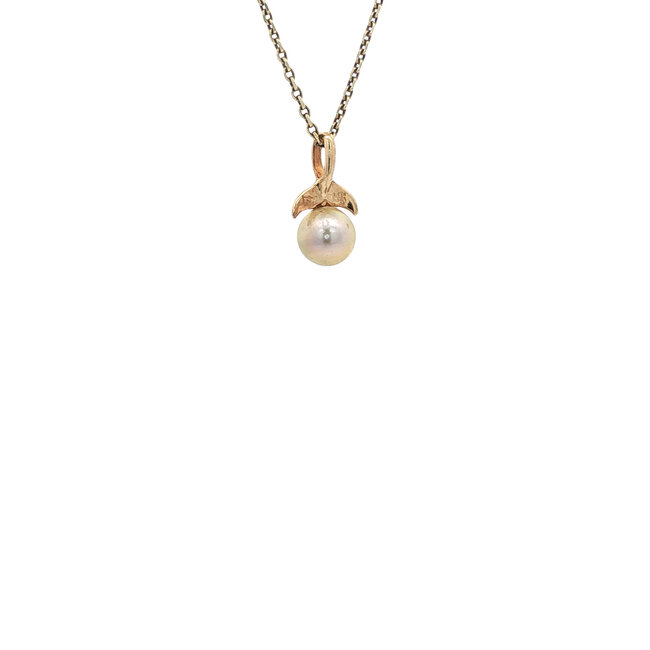 Gouden hanger met parel 14