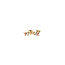 Tricolour gold ear studs 14 karat
