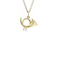 Gold pendant French horn 14 karat