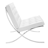 thumb-Chaise Barcelona Blanc - cuir de qualité supérieure-2