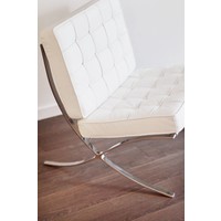 thumb-Chaise Barcelona Blanc - cuir de qualité supérieure-5