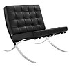 Chaise Barcelona Noir - cuir de qualité supérieure