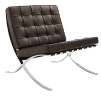 thumb-Chaise  Barcelona Marron - cuir de qualité supérieure-1