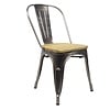 Chaise Tolix Métal Assise en bois