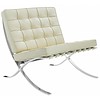 Chaise Barcelona Crème - cuir de qualité supérieure