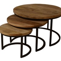 thumb-Table Basse Capella (Lot de 3) - Design industriel-5