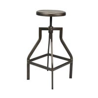 thumb-Tabouret de Bar Ryan 61/79 cm - Design Industriel-2