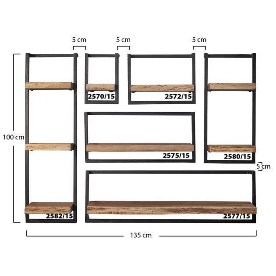 Etagère murale Jax 100cm Acacia-2