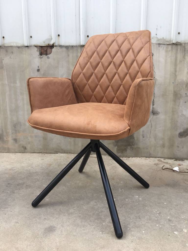 Chaise de salle à manger Donny Cognac Expédié dans les 24 heures