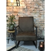 thumb-Fauteuil Tyler Marron - Design Moderne-6