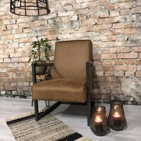 thumb-Fauteuil Tyler Cognac - Design Moderne-2